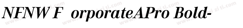 NFNWZF CorporateAPro Bold字体转换
